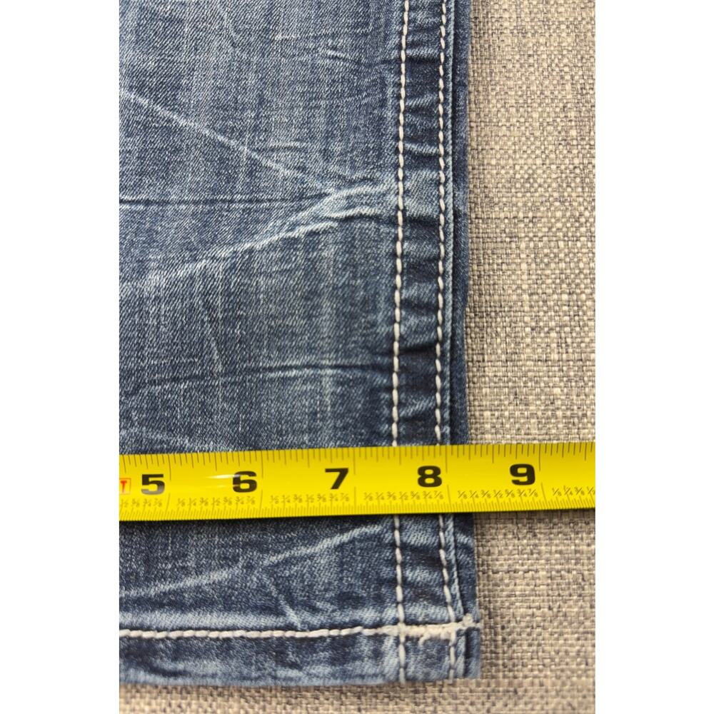 Miss Me Womens 32 Capri Jeans Y2K Rhinestone Embroidered Western Bling Denim - Picture 2 of 9